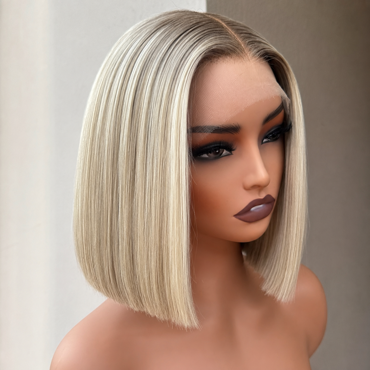 LUCIA 10 INCH BOB - Lived In Blonde - Human Hair Wig