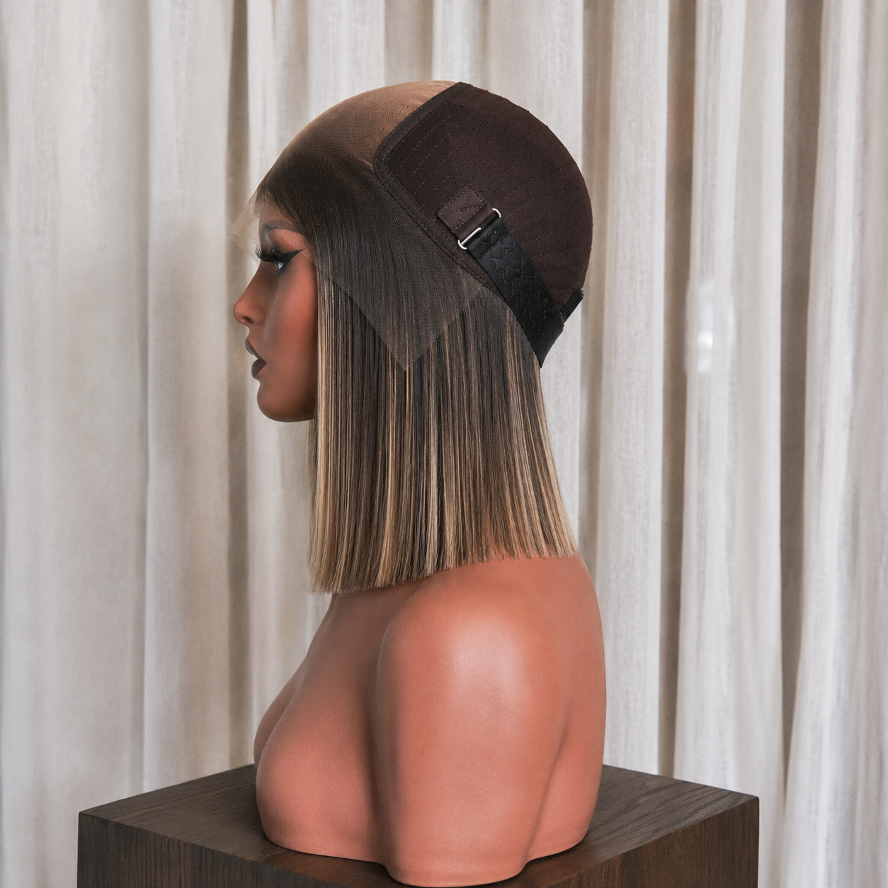 CARTER 10 INCH BOB - Lived In Brunette - Human Hair Wig