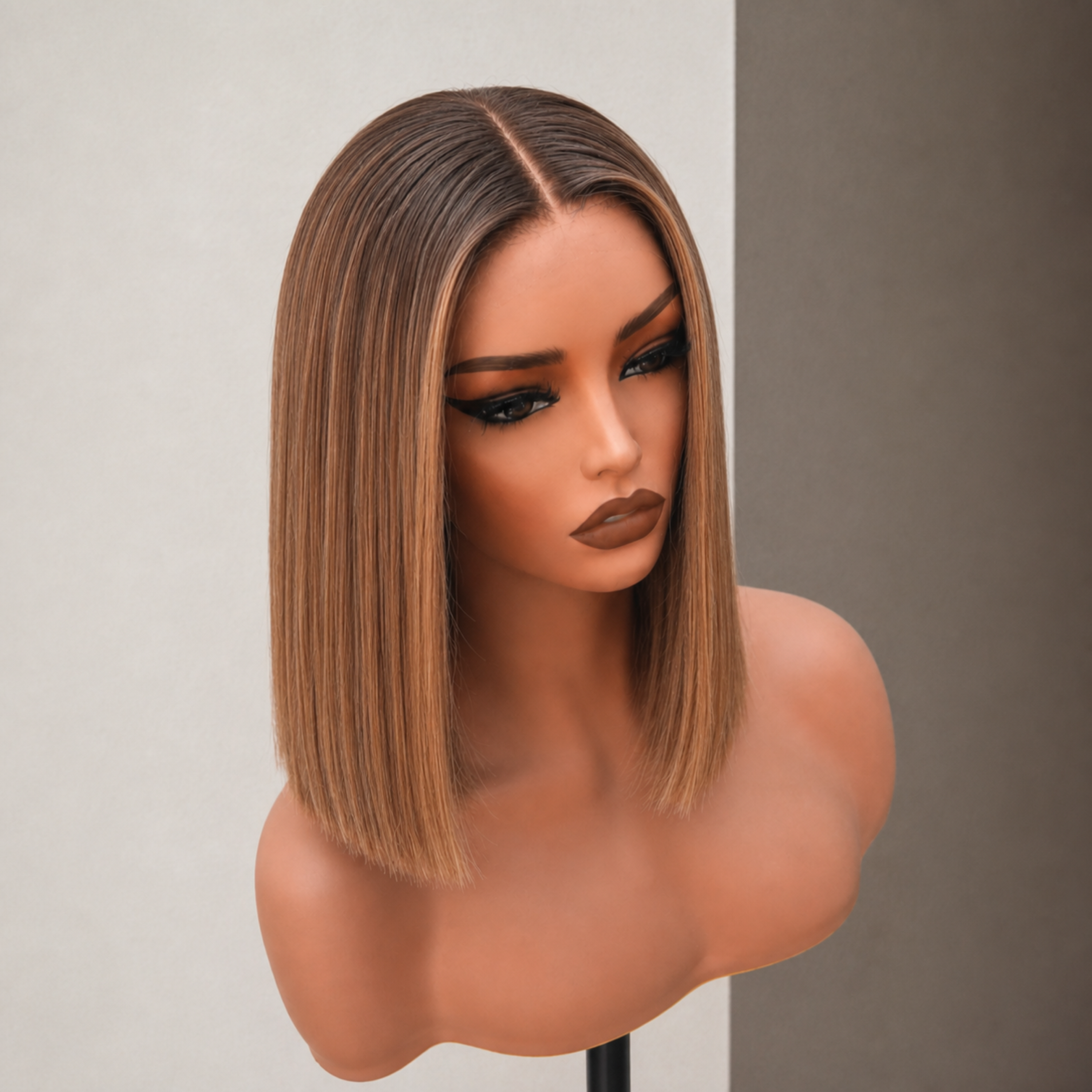 GEMIMA 14 INCH - Ombre Brown - Human Hair Wig