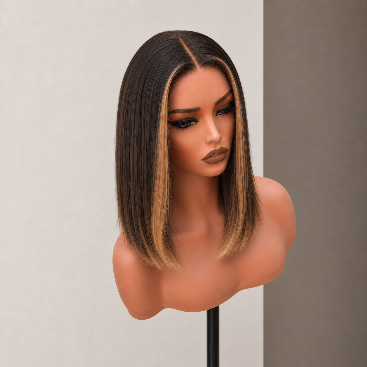 KARINA brown human hair lace front wig | Milk & Honey Wigs