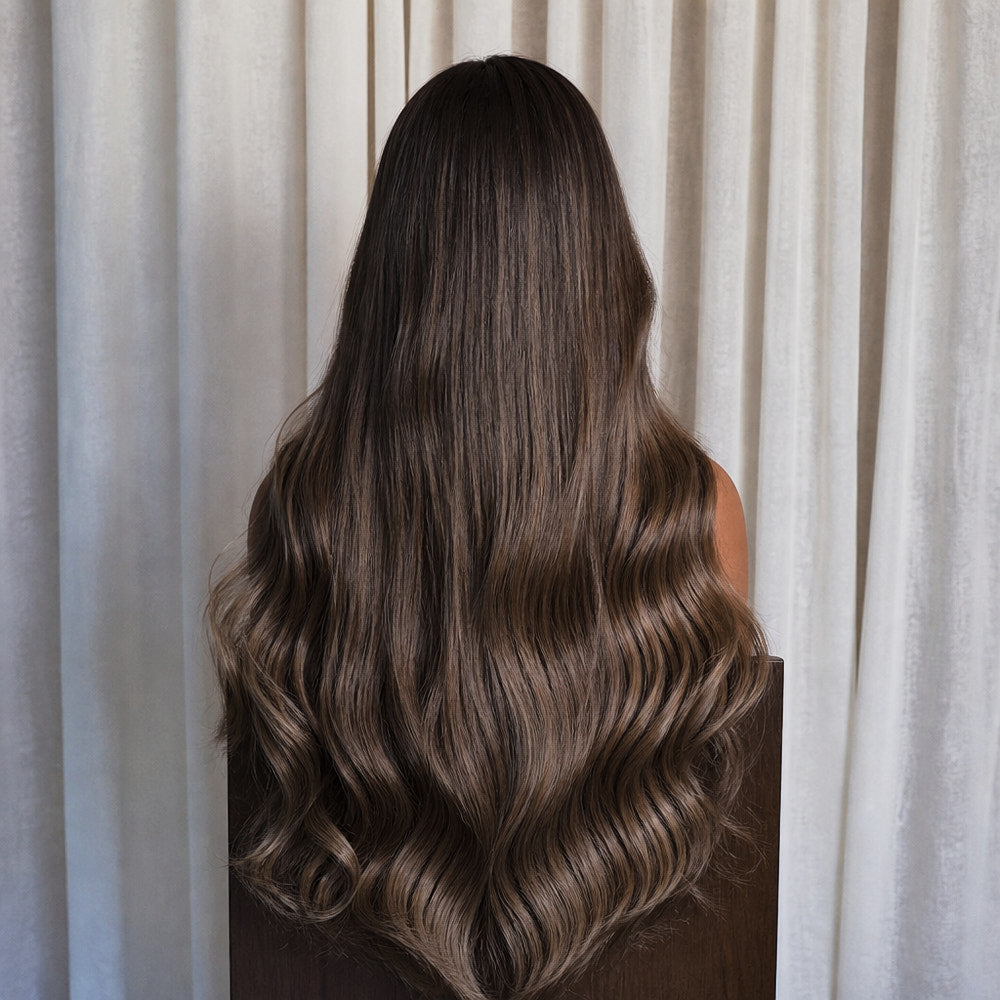 KYLE 22 INCH - Darkest Brown - Human Hair Wig
