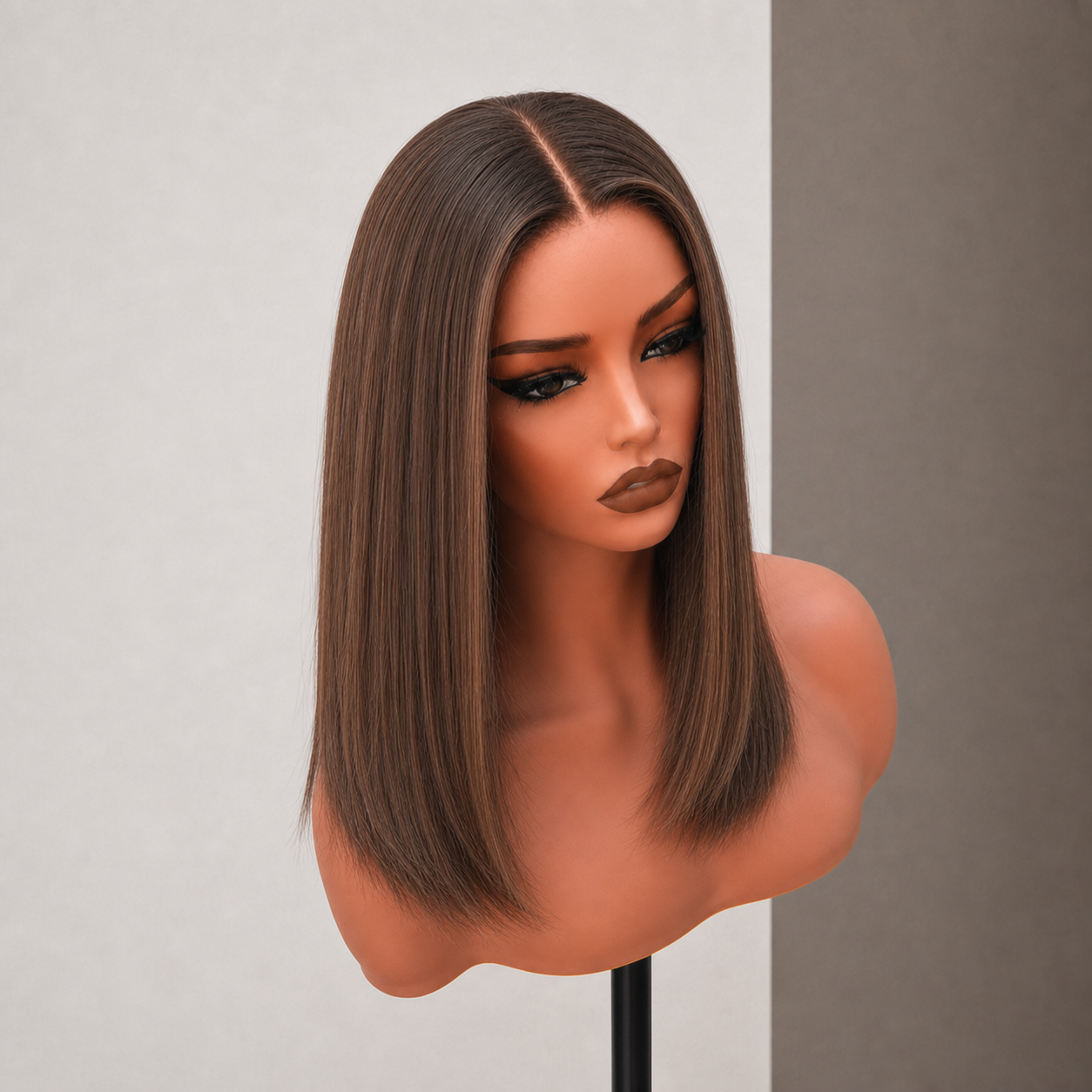 TEDDY 18 INCH - Brown Human - Hair Wig