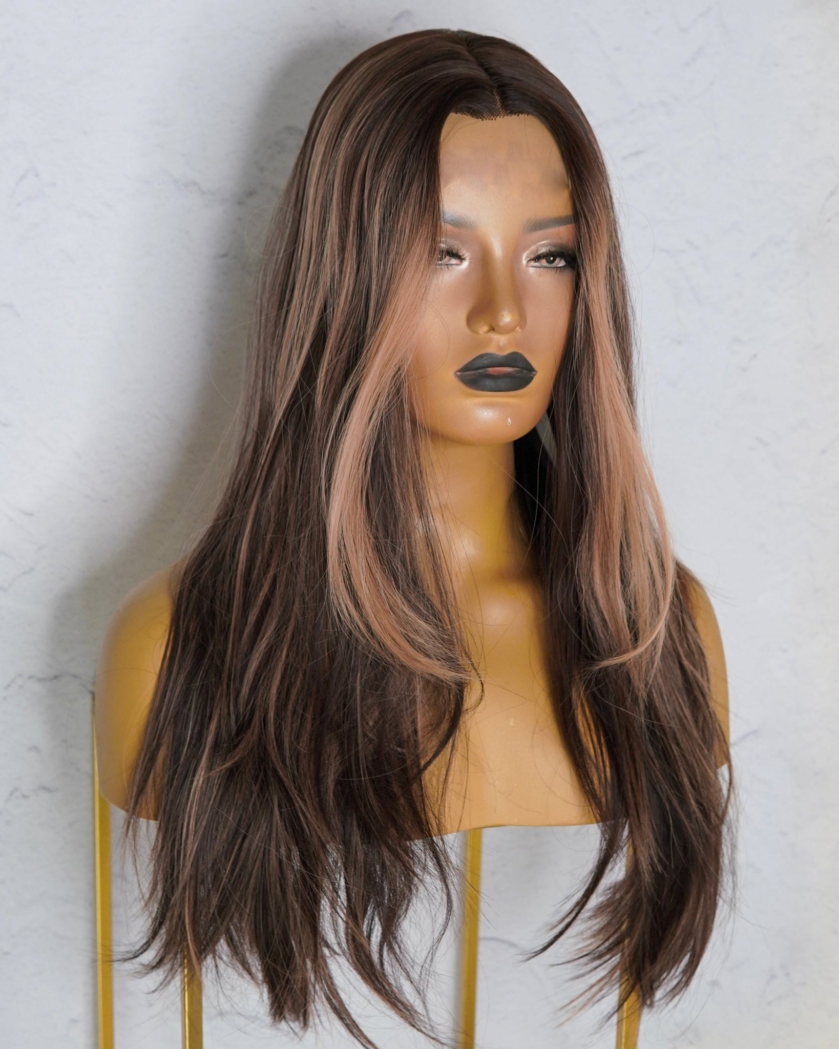 ABIGAIL Brown Ombre Lace Front Wig - Milk & Honey Wigs