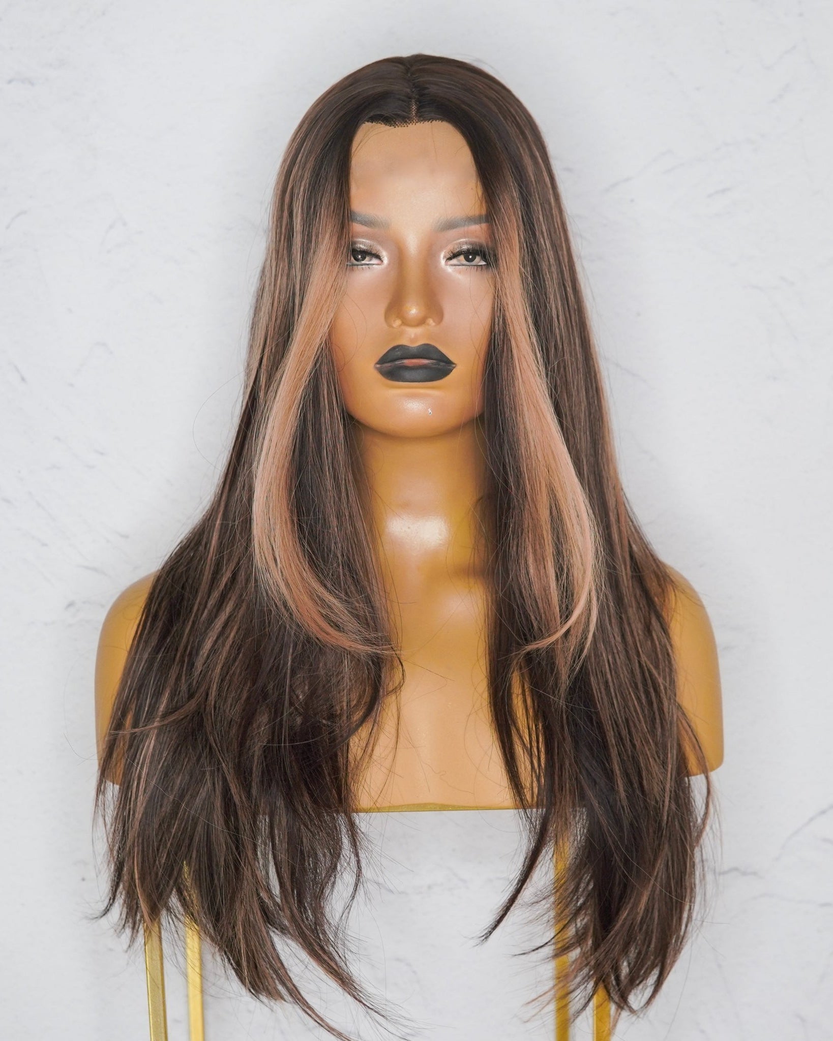 ABIGAIL Brown Ombre Lace Front Wig - Milk & Honey Wigs