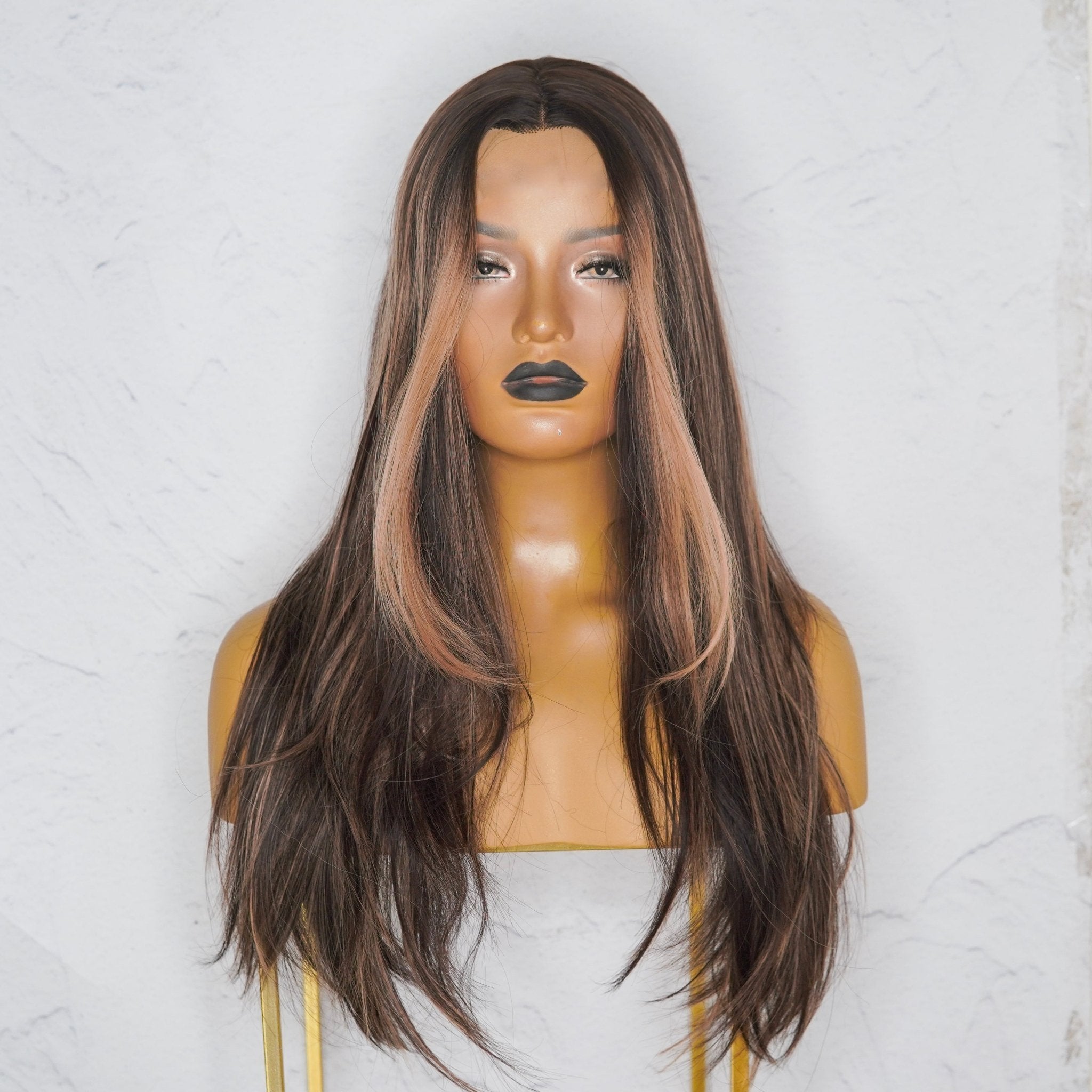 ABIGAIL Brown Ombre Lace Front Wig - Milk & Honey Wigs
