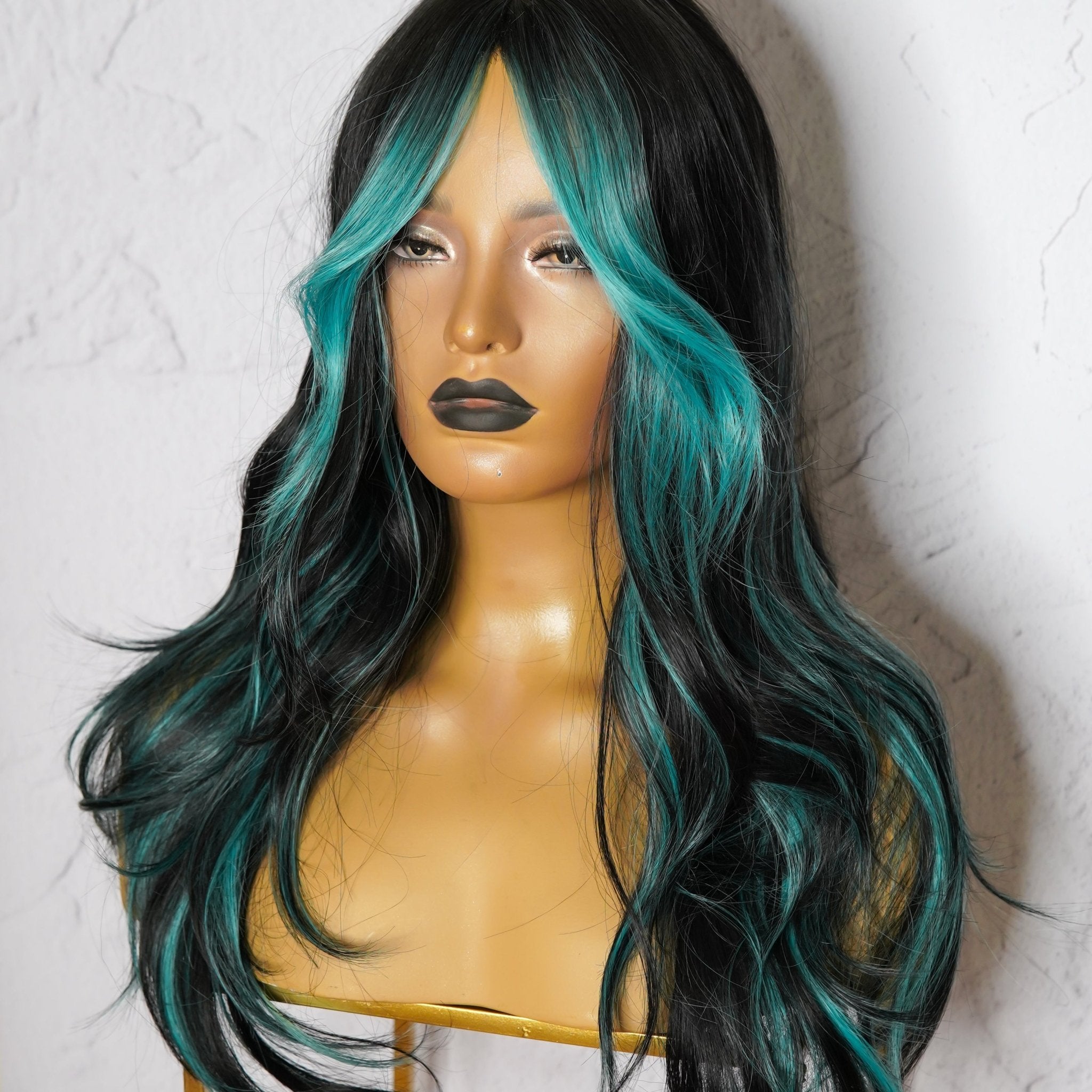ALEXA Blue Fringe Wig - Milk & Honey Wigs