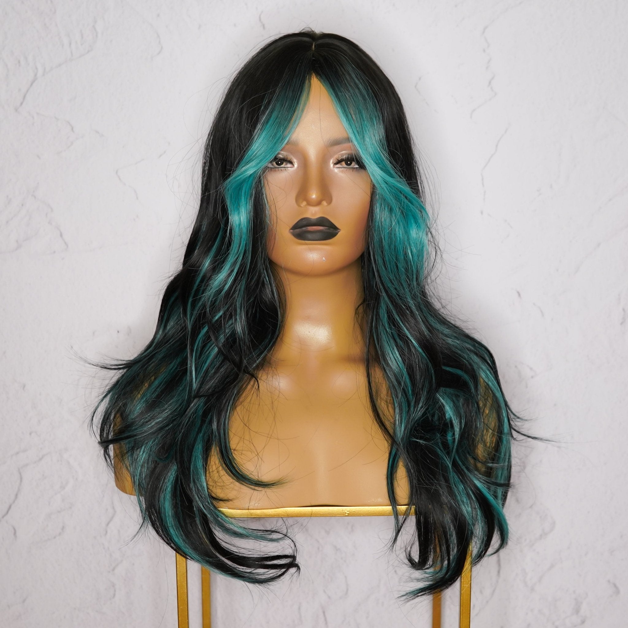 ALEXA Blue Fringe Wig - Milk & Honey Wigs