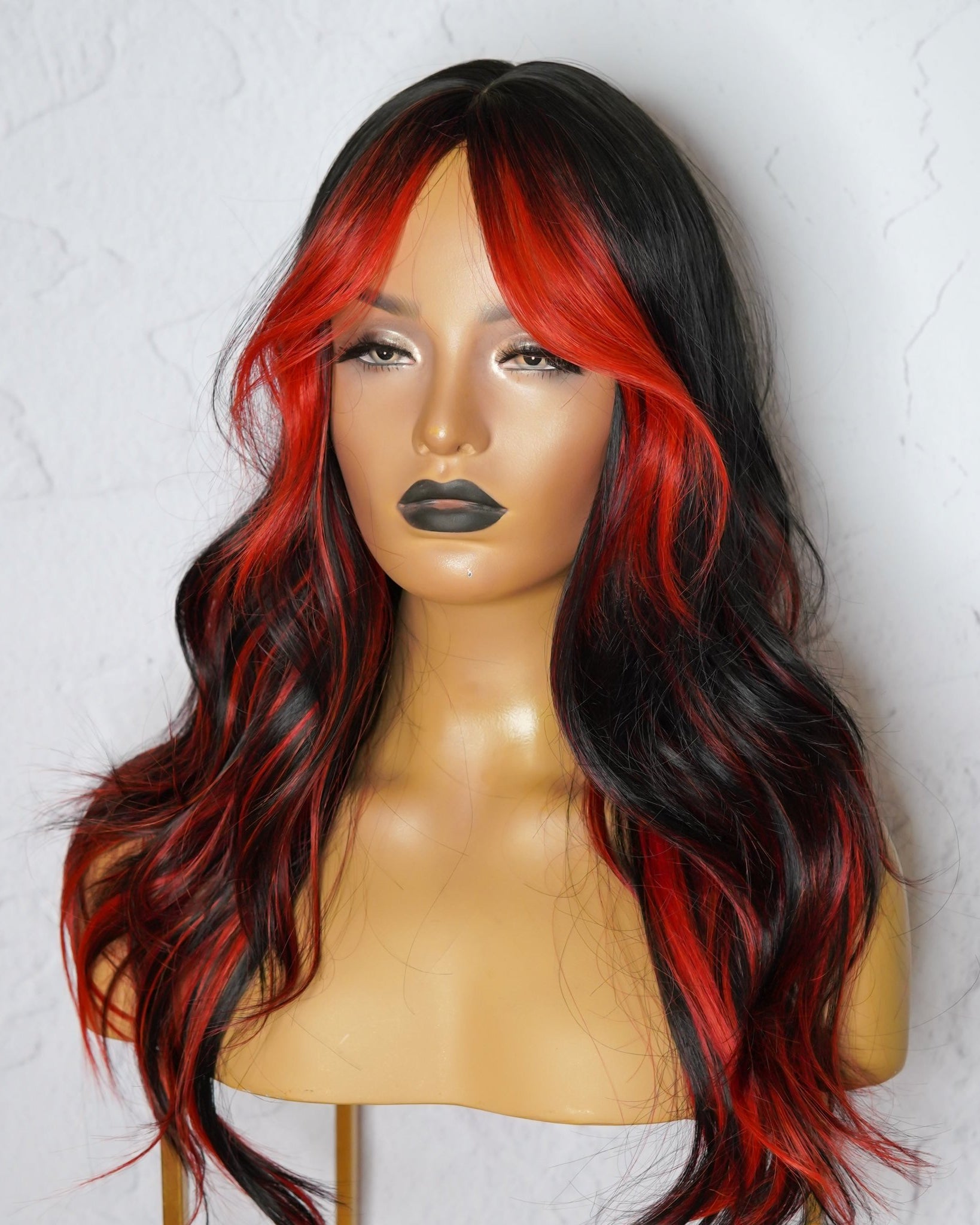 ALEXA Red Fringe Wig - Milk & Honey Wigs