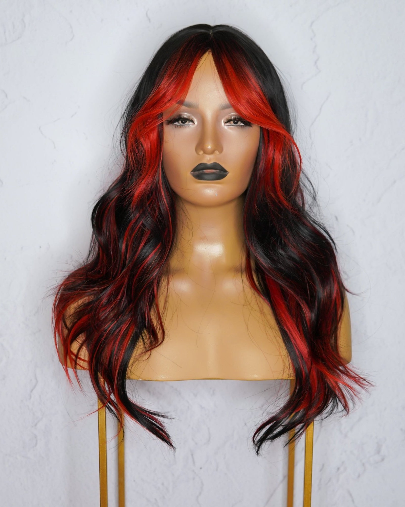 ALEXA Red Fringe Wig - Milk & Honey Wigs
