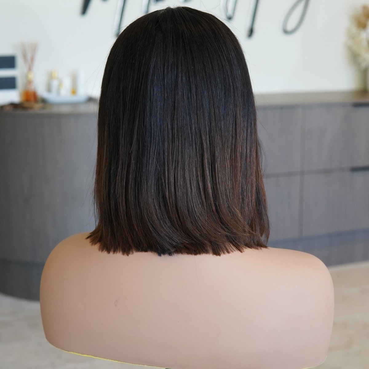 AMY - Brown Ombre - Human Hair Wig - Milk & Honey Wigs