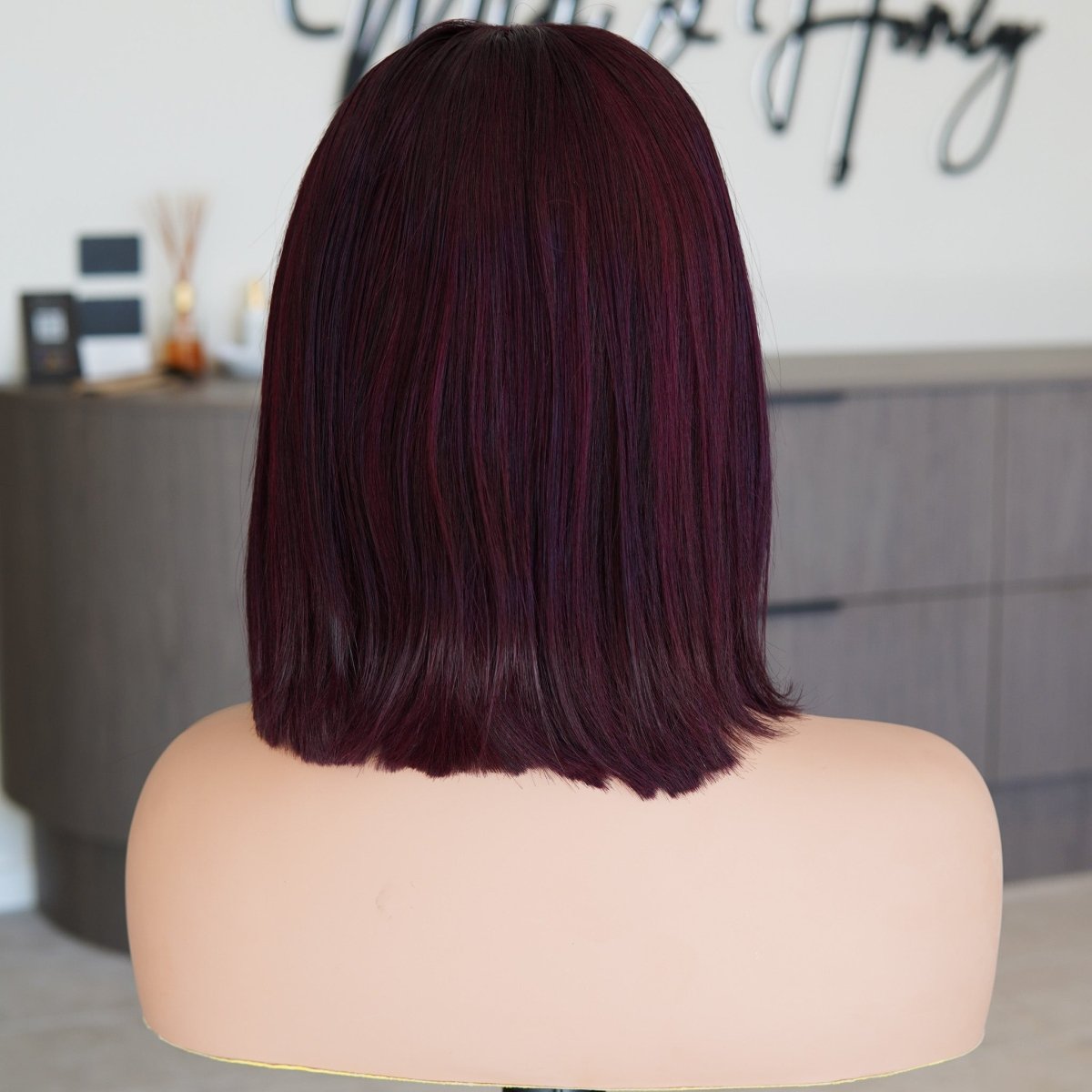 AMY - Burgunday - Human Hair Wig - Milk & Honey Wigs