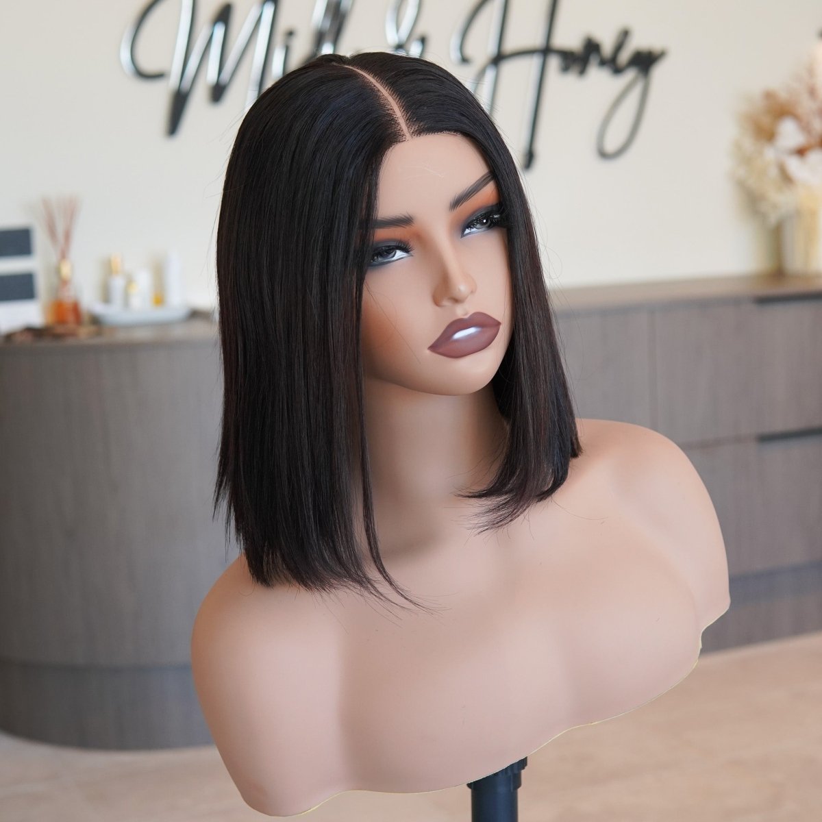 AMY - Darkest Brown - Human Hair Wig - Milk & Honey Wigs