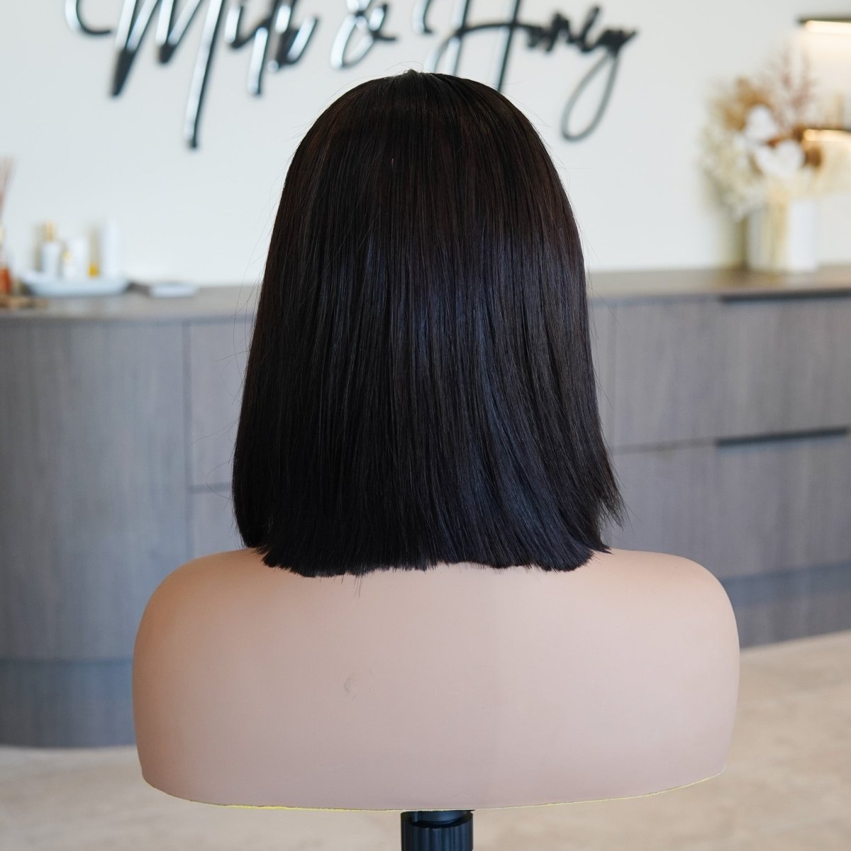 AMY - Darkest Brown - Human Hair Wig - Milk & Honey Wigs