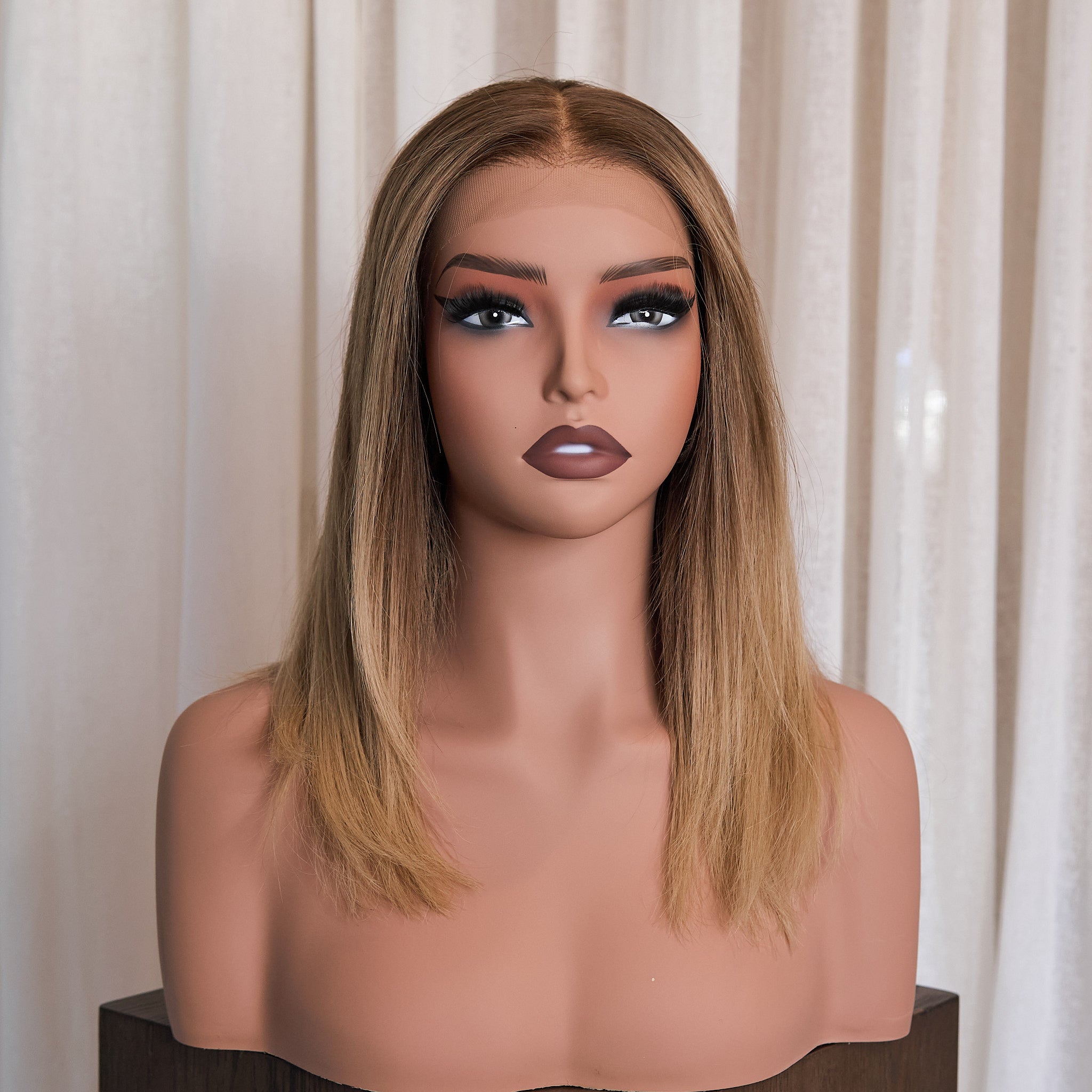 ARIA 14 INCH - Caramel Blonde - Human Hair Wig