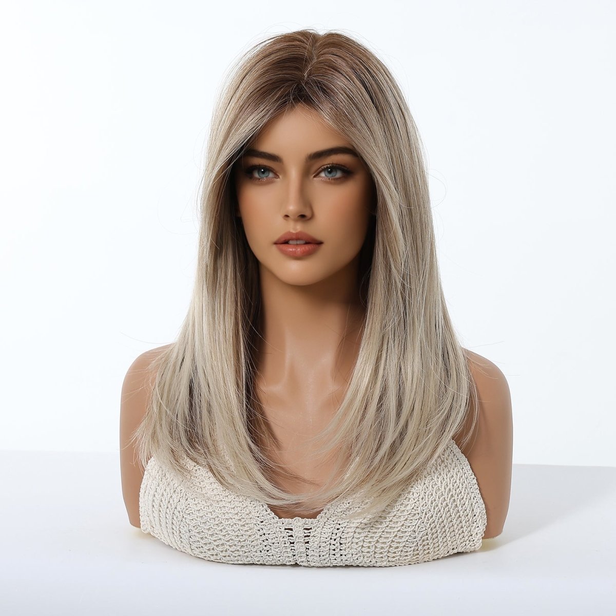 Ash Blonde Balayage with Layers Wig - MARKETPLACE - Milk & Honey Wigs