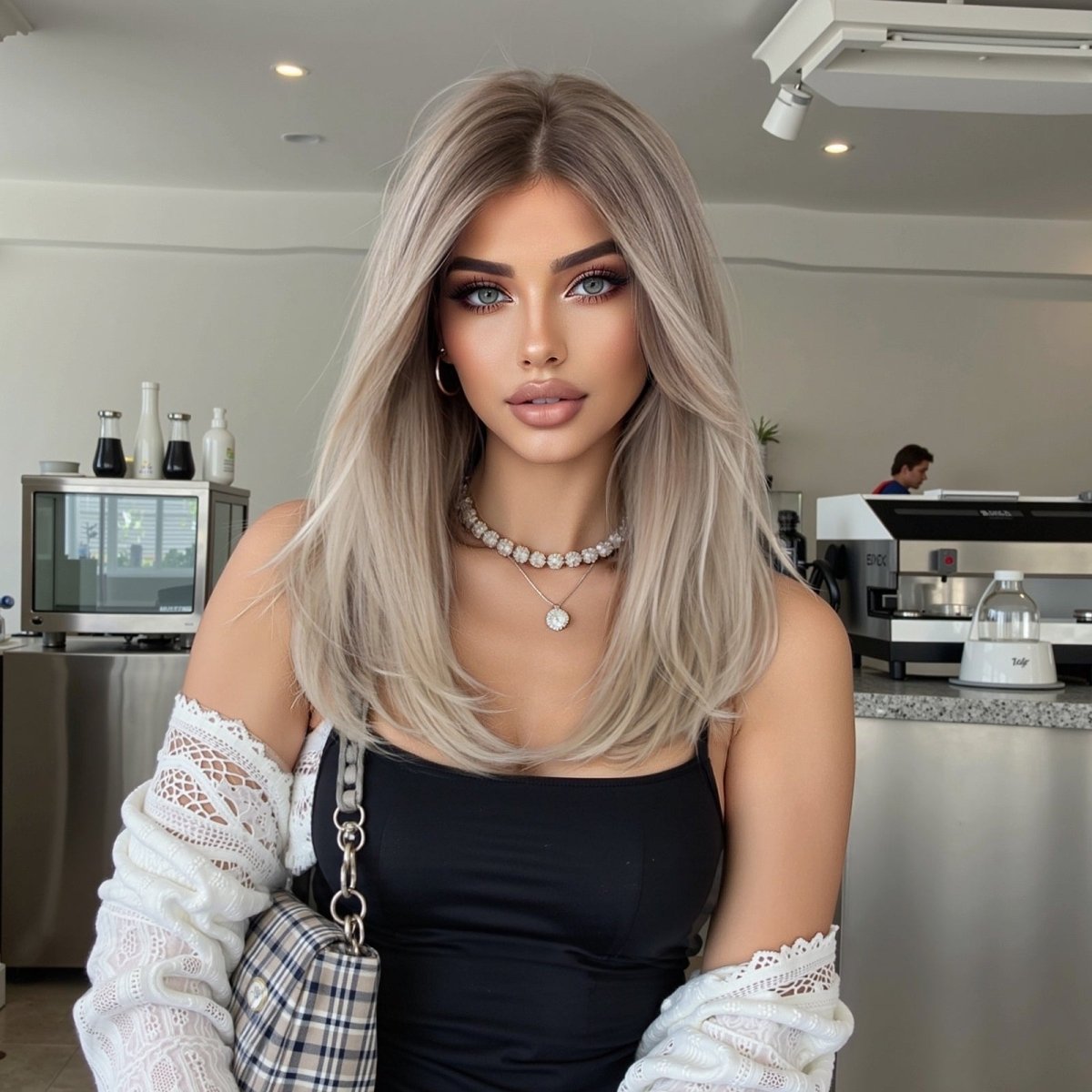 Ash Blonde Balayage with Layers Wig - MARKETPLACE - Milk & Honey Wigs