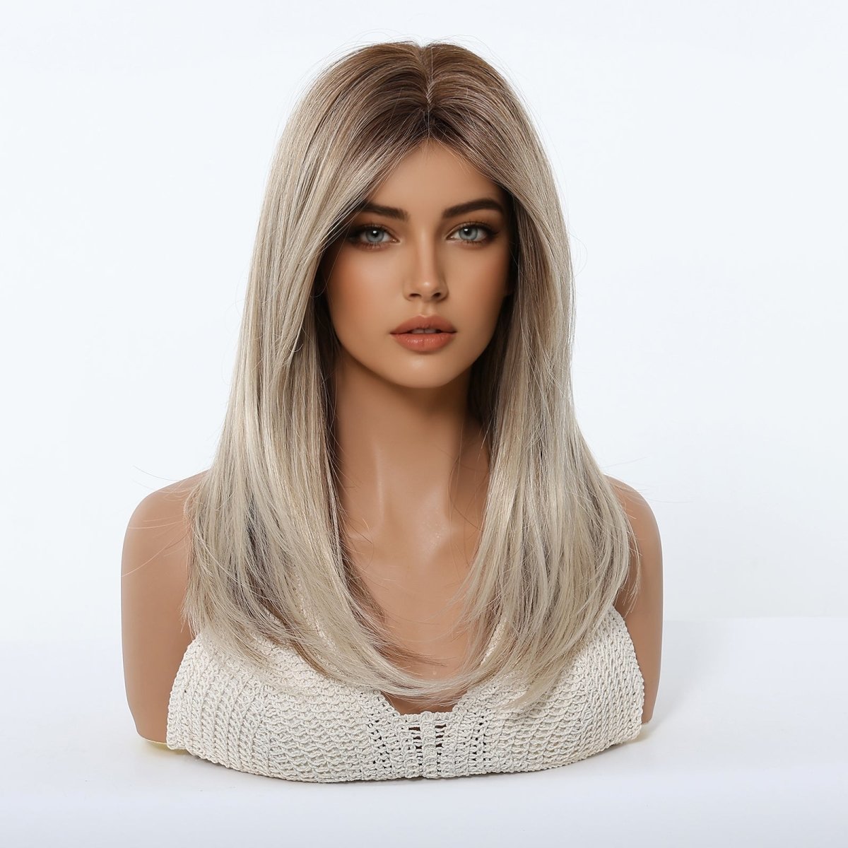 Ash Blonde Balayage with Layers Wig - MARKETPLACE - Milk & Honey Wigs