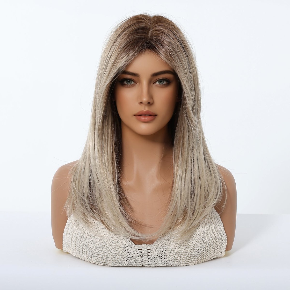 Ash Blonde Balayage with Layers Wig - MARKETPLACE - Milk & Honey Wigs