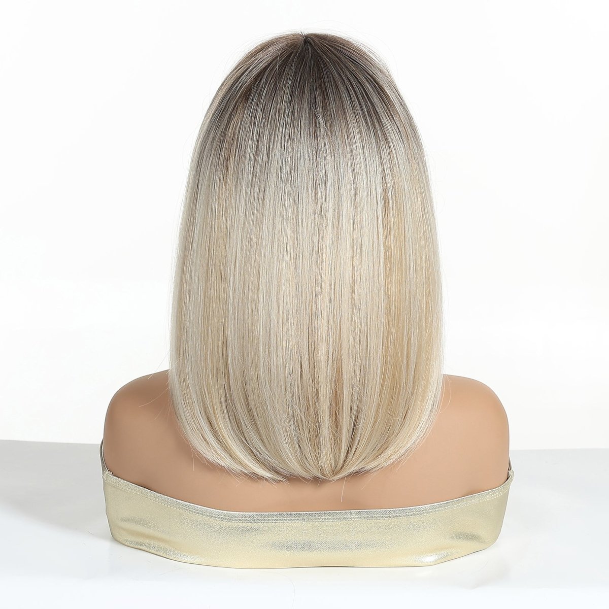Ash Blonde Straight Lob with Fringe Wig - MARKETPLACE - Milk & Honey Wigs