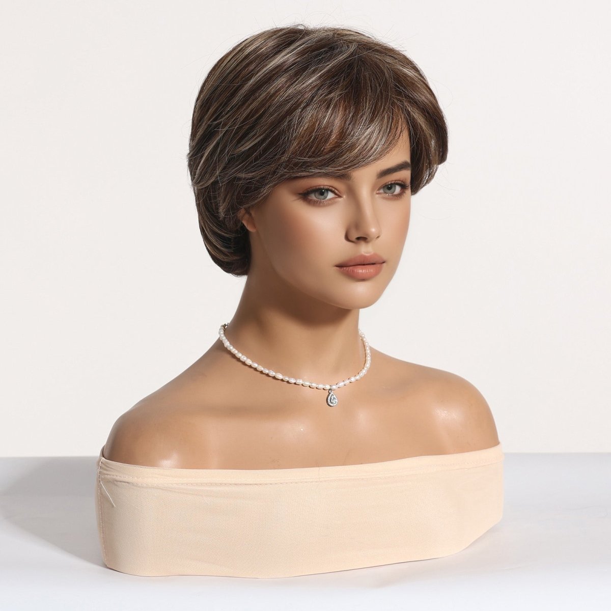 Ash Brown Layered Pixie Cut Wig - MARKETPLACE - Milk & Honey Wigs