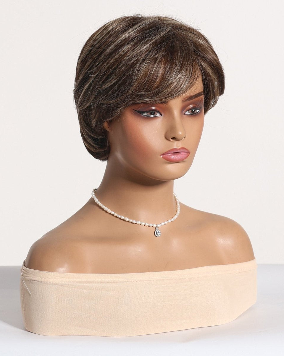 Ash Brown Layered Pixie Cut Wig - MARKETPLACE - Milk & Honey Wigs