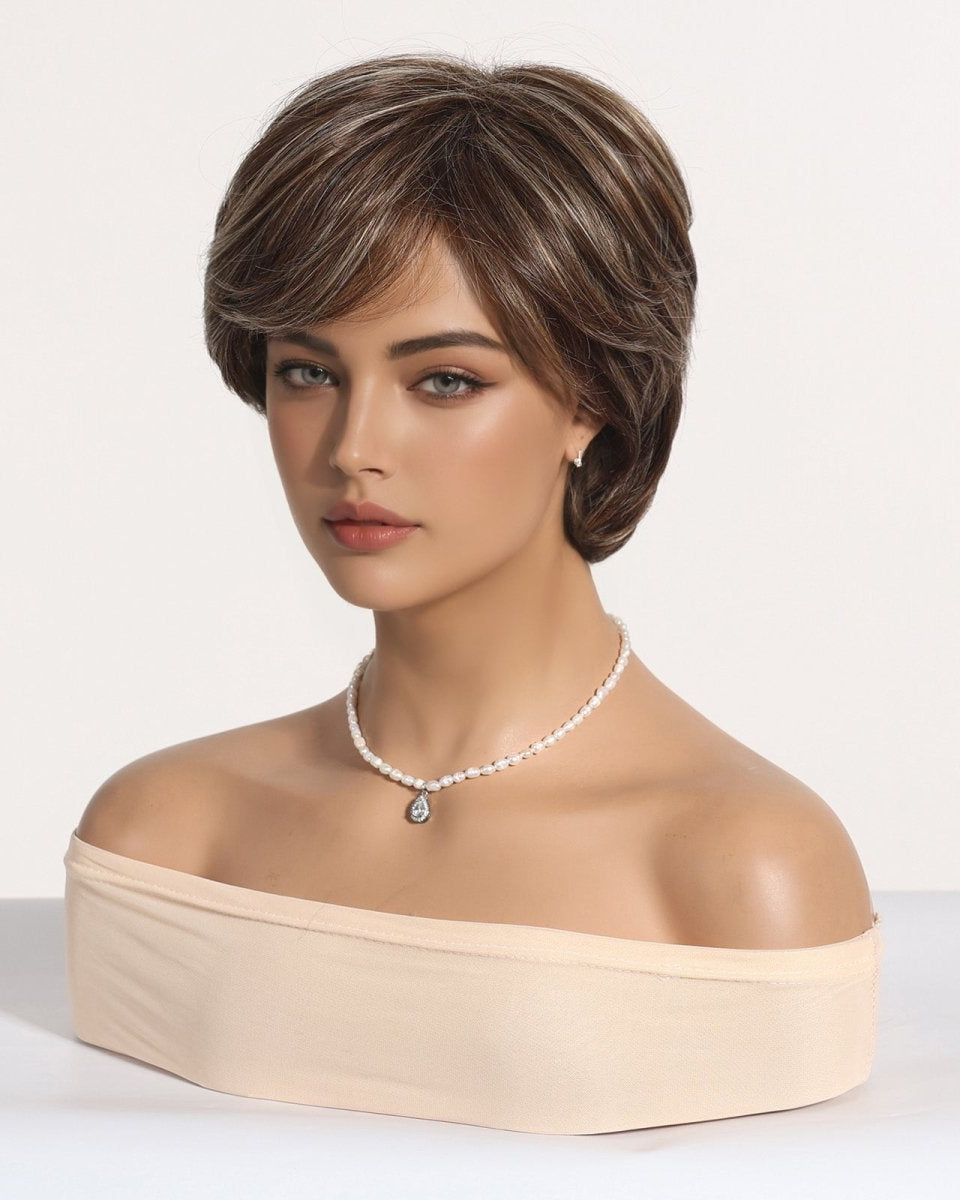Ash Brown Layered Pixie Cut Wig - MARKETPLACE - Milk & Honey Wigs