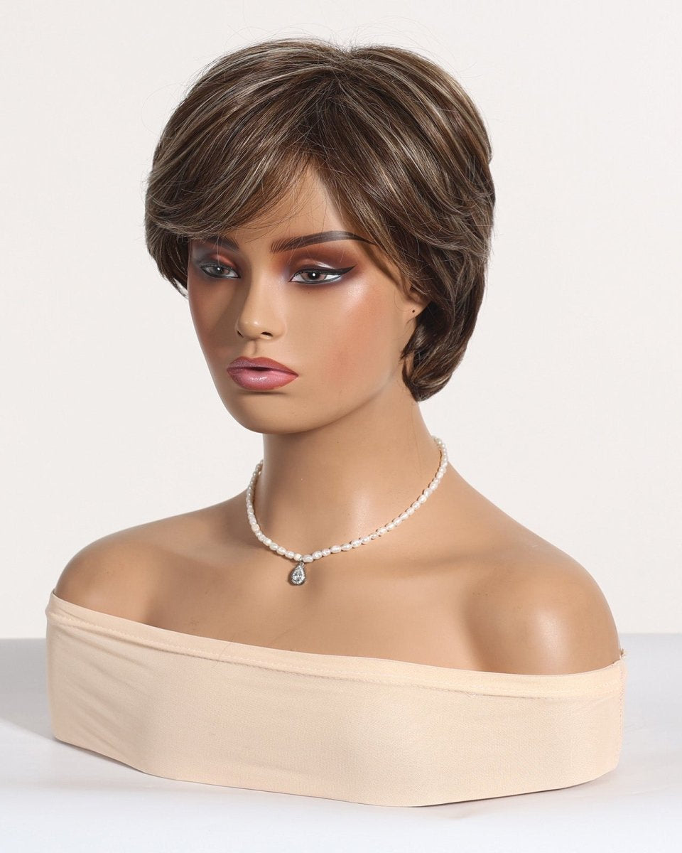 Ash Brown Layered Pixie Cut Wig - MARKETPLACE - Milk & Honey Wigs