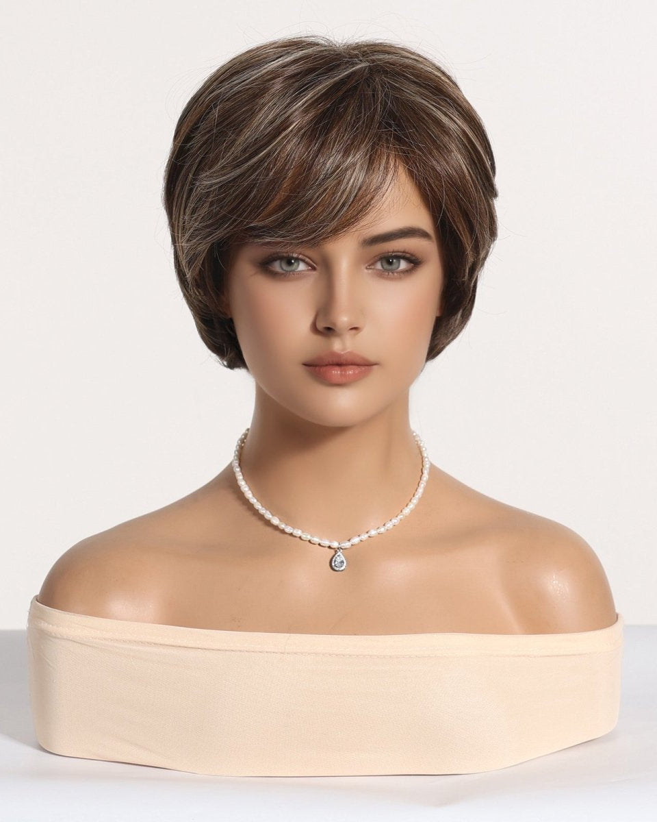 Ash Brown Layered Pixie Cut Wig - MARKETPLACE - Milk & Honey Wigs