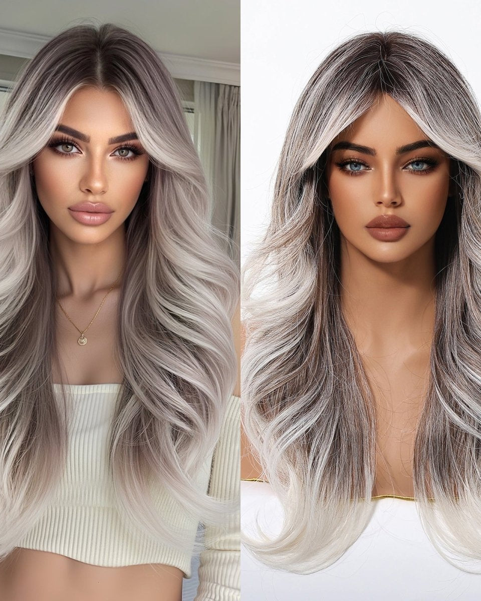 Ash Brown to Platinum Blonde Wig - MARKETPLACE - Milk & Honey Wigs