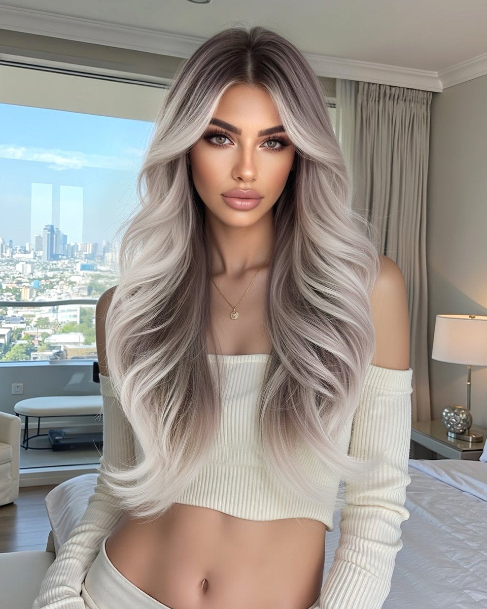 Ash Brown to Platinum Blonde Wig - MARKETPLACE - Milk & Honey Wigs
