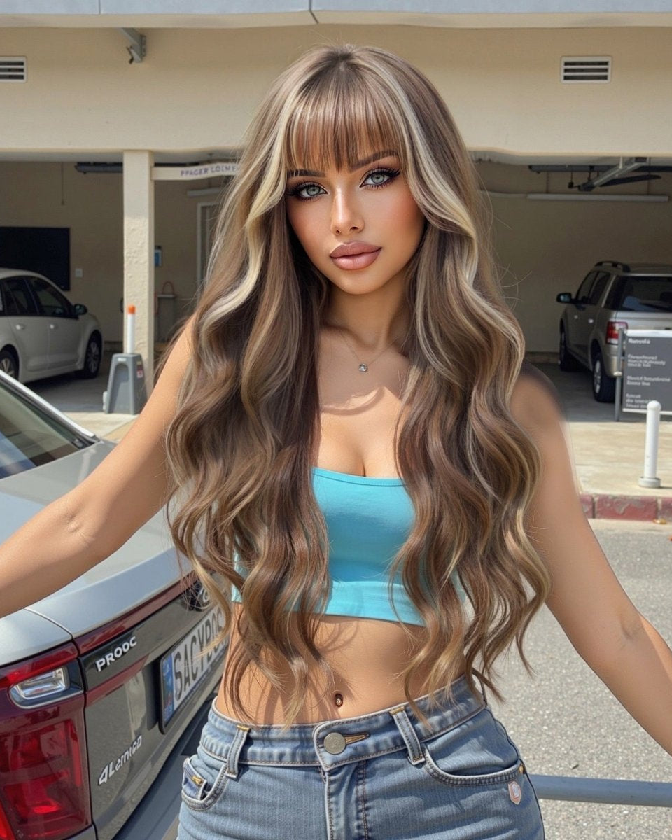Ash Brown Wavy Wig - MARKETPLACE - Milk & Honey Wigs