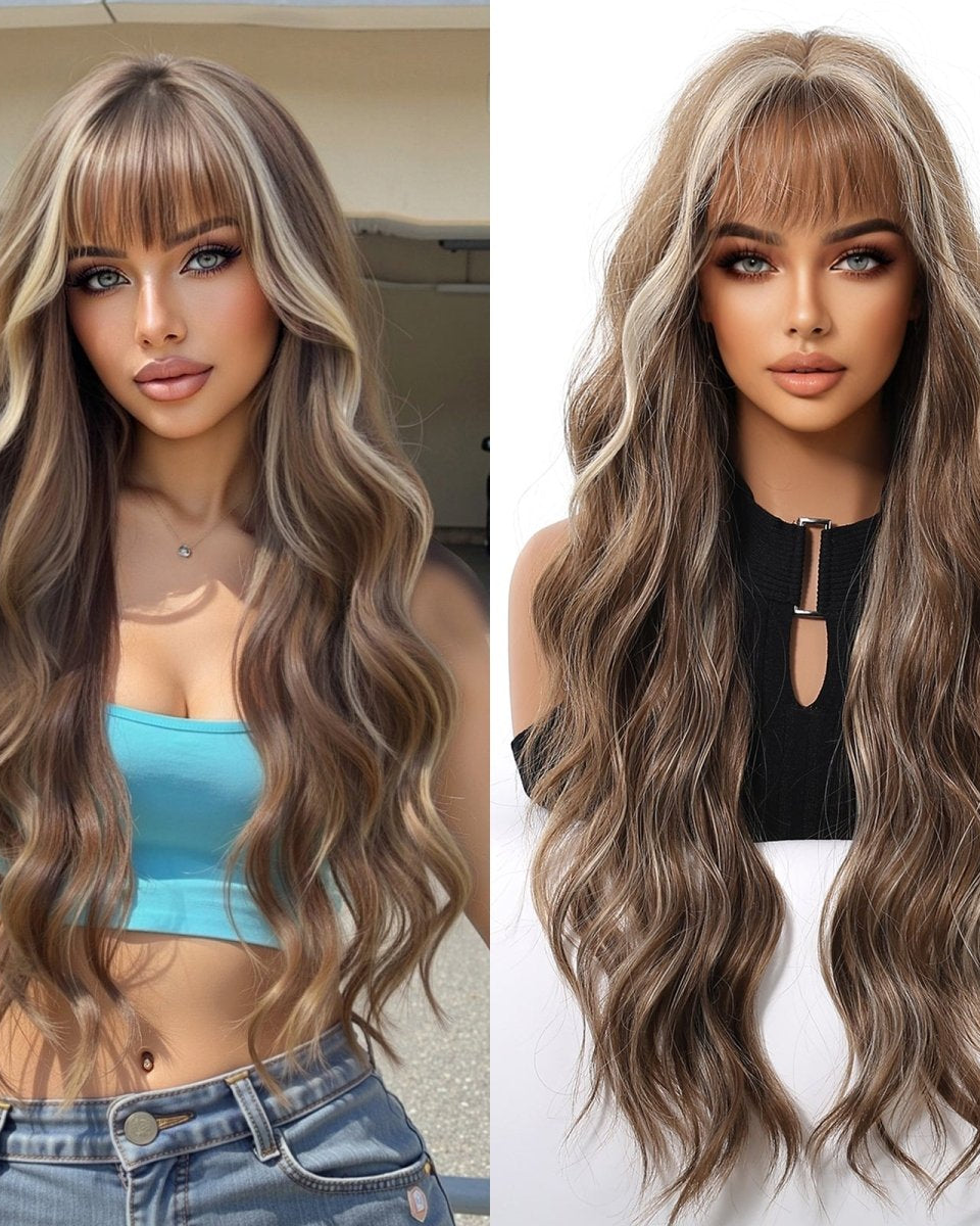 Ash Brown Wavy Wig - MARKETPLACE - Milk & Honey Wigs