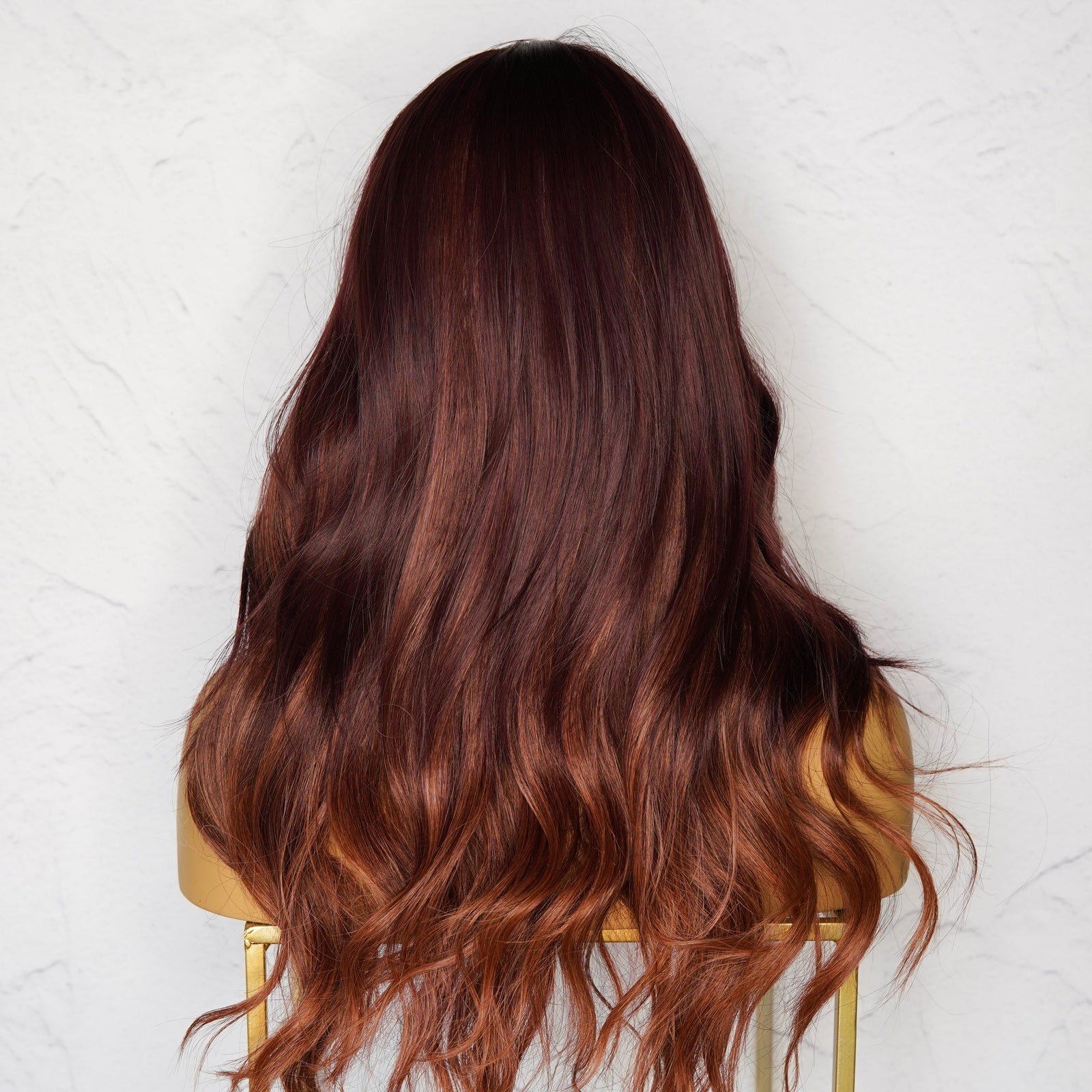 AUTUMN Mahogany Brown Ombre Fringe Wig - Milk & Honey Wigs
