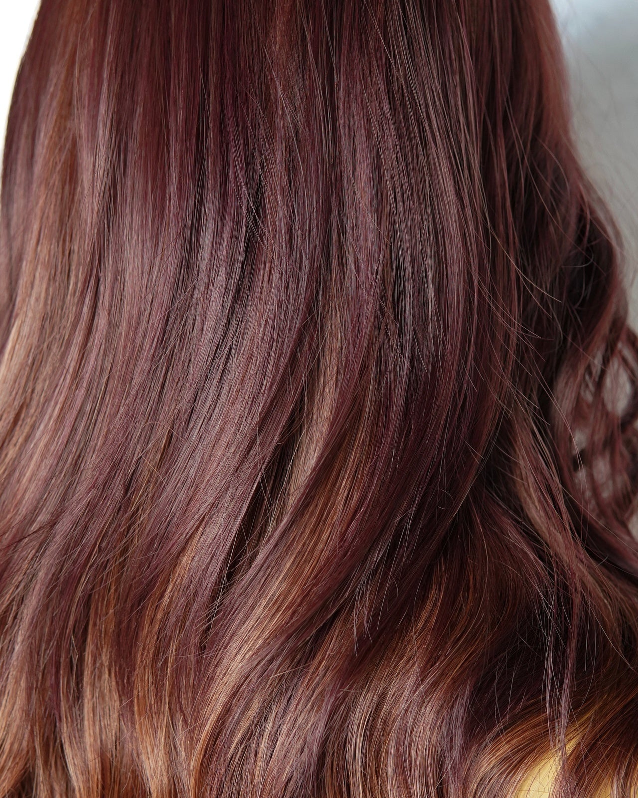 AUTUMN Mahogany Brown Ombre Fringe Wig - Milk & Honey Wigs