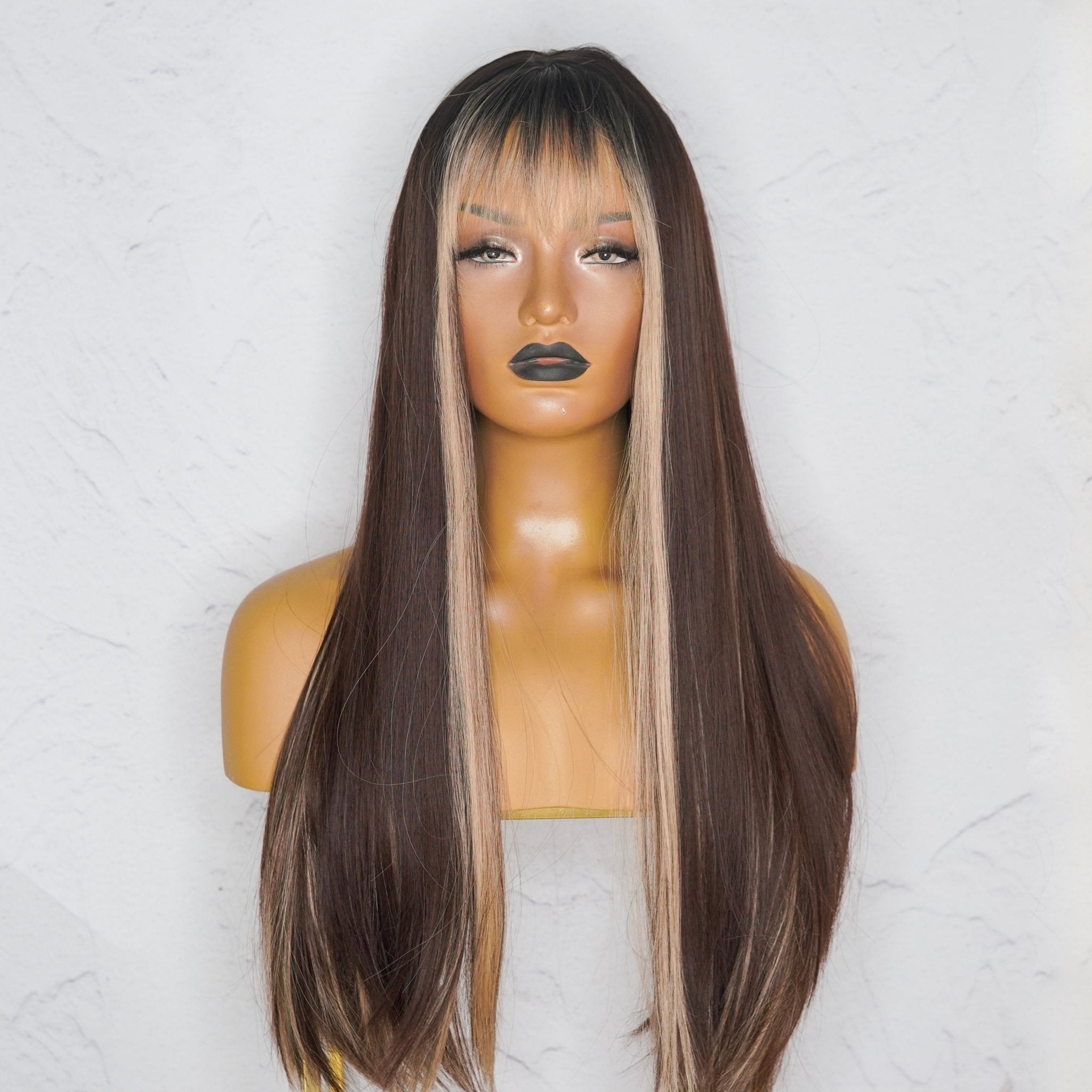 AVERY MOCHA Fringe Wig - Milk & Honey Wigs