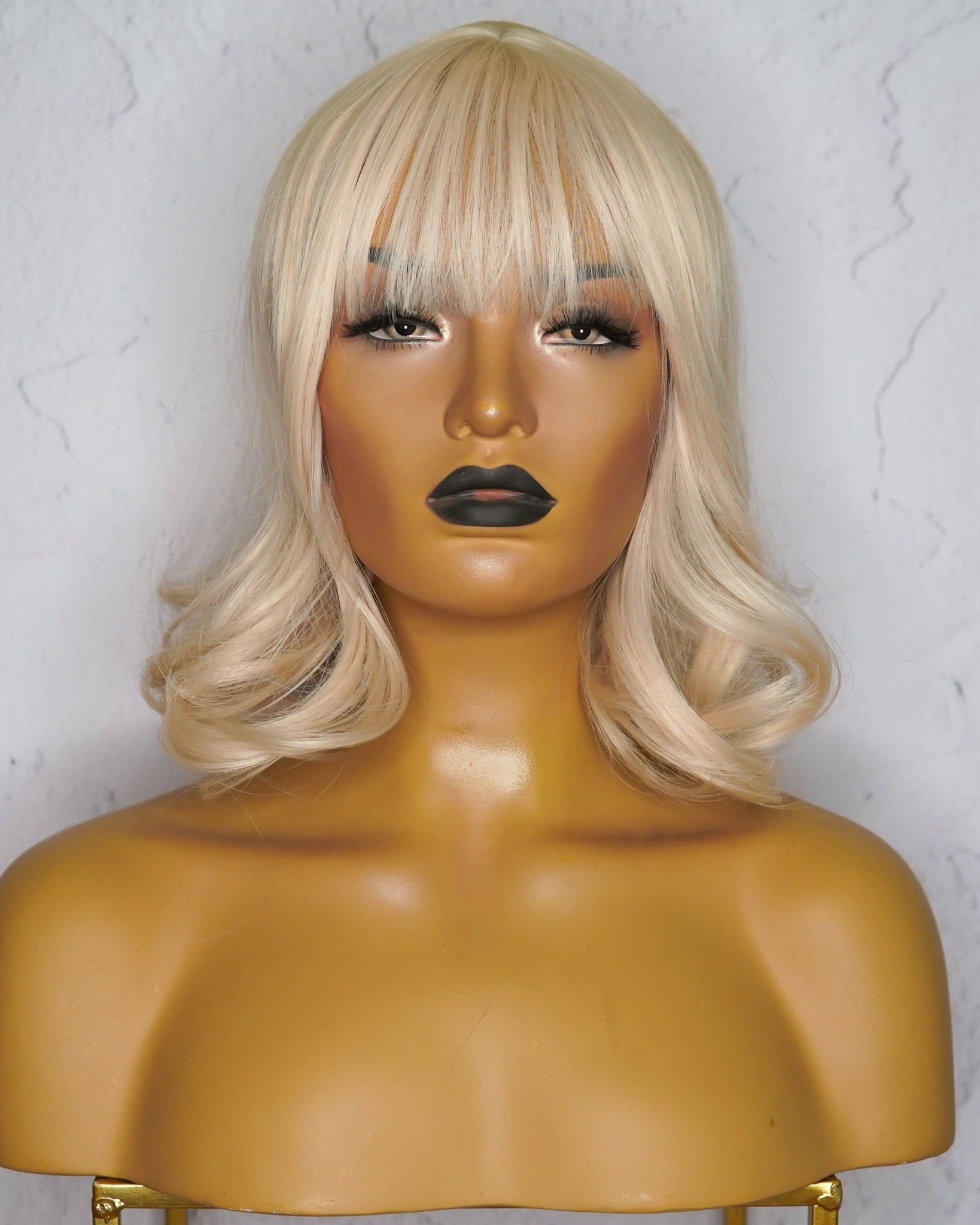 BENNI Platinum Blonde Bob Fringe Wig - Milk & Honey Wigs