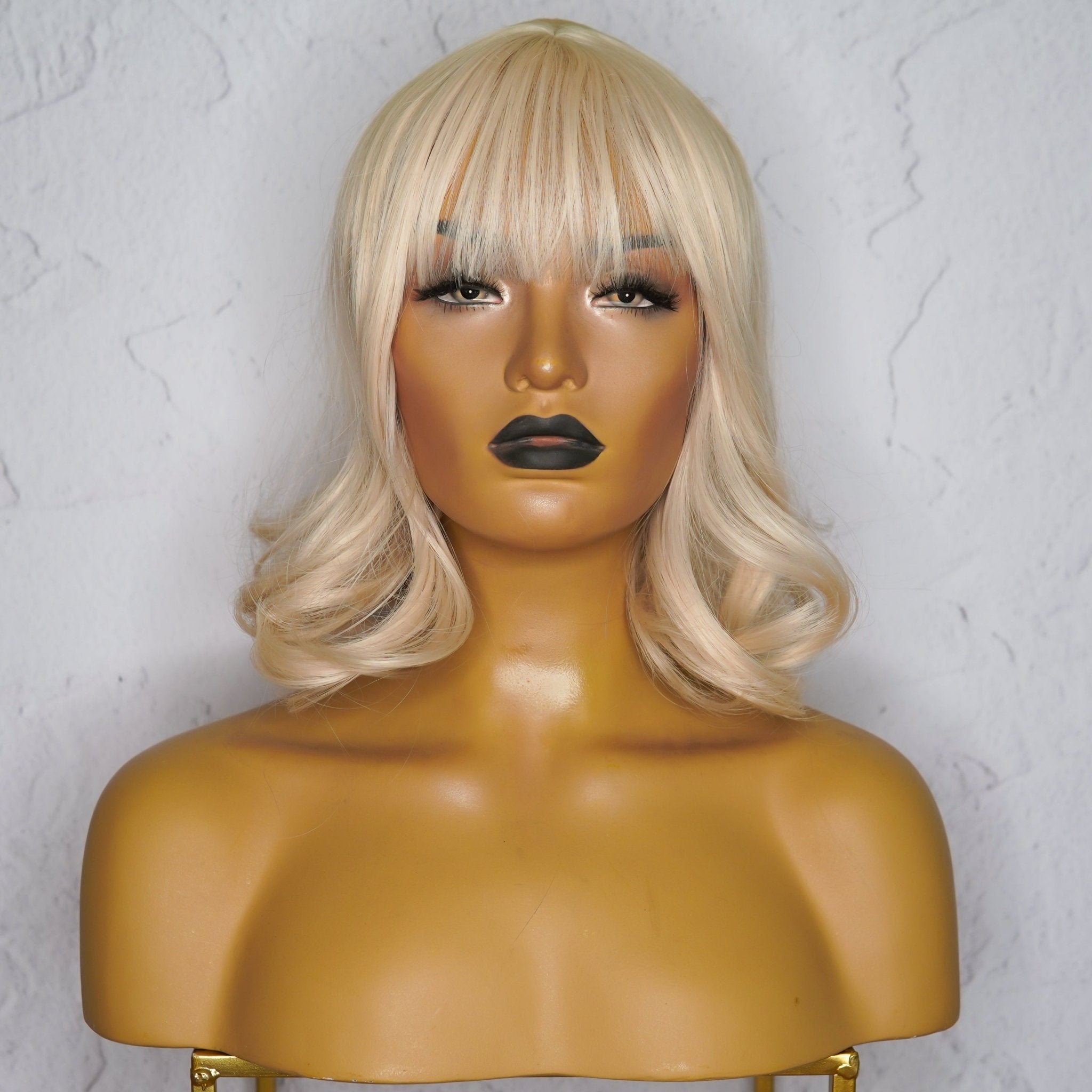 BENNI Platinum Blonde Bob Fringe Wig - Milk & Honey Wigs