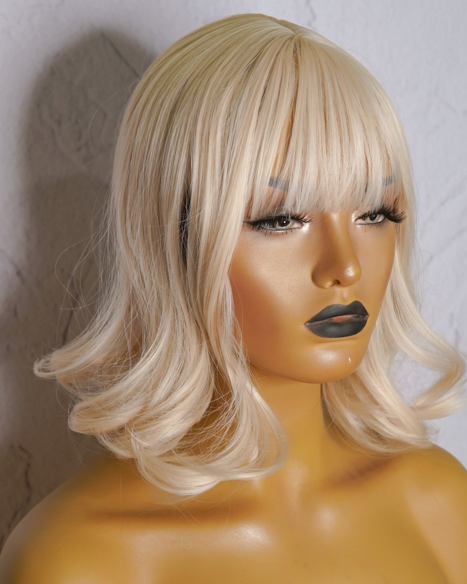 BENNI Platinum Blonde Bob Fringe Wig - Milk & Honey Wigs