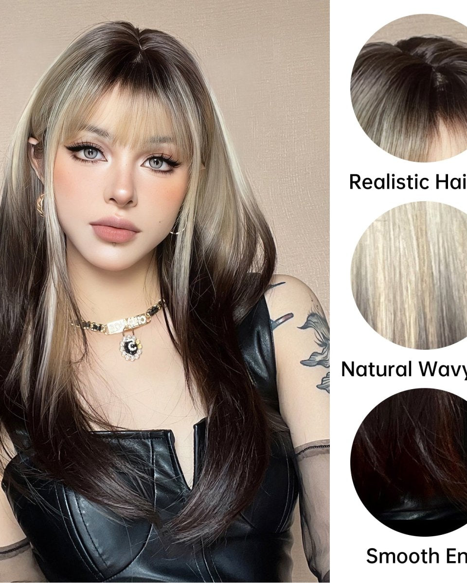 Black and Platinum Blonde Split Wig - MARKETPLACE - Milk & Honey Wigs