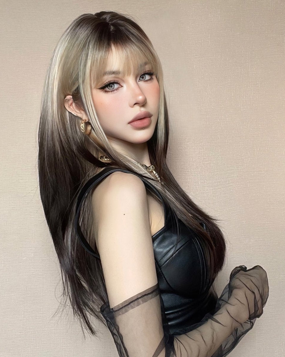 Black and Platinum Blonde Split Wig - MARKETPLACE - Milk & Honey Wigs