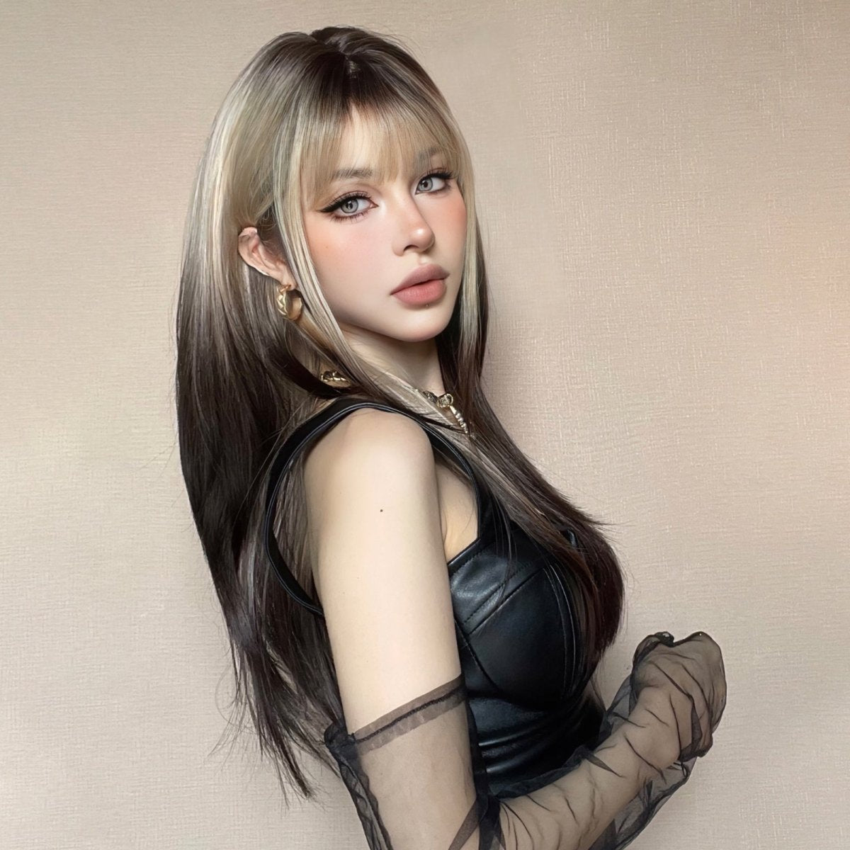 Black and Platinum Blonde Split Wig - MARKETPLACE - Milk & Honey Wigs