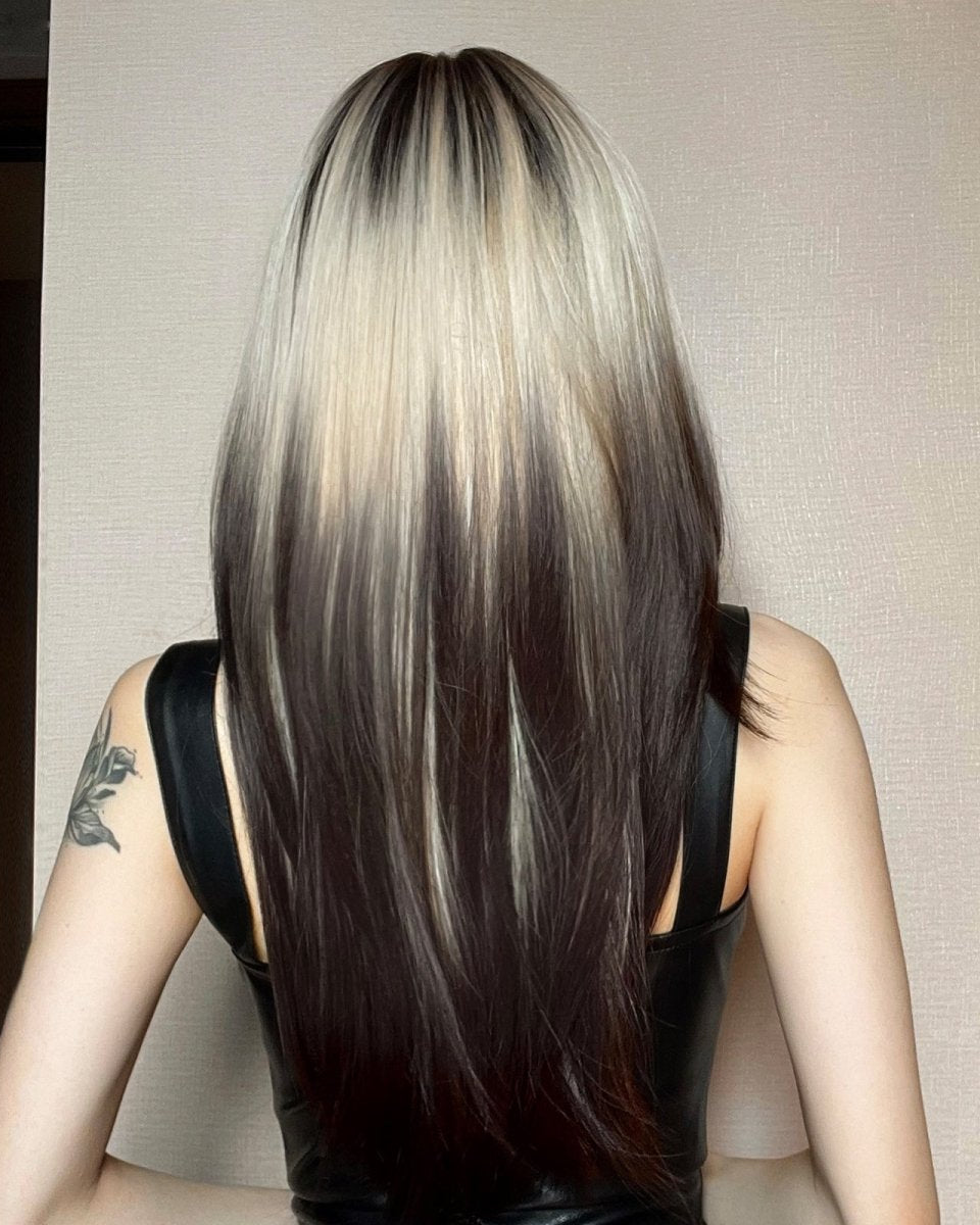 Black and Platinum Blonde Split Wig - MARKETPLACE - Milk & Honey Wigs