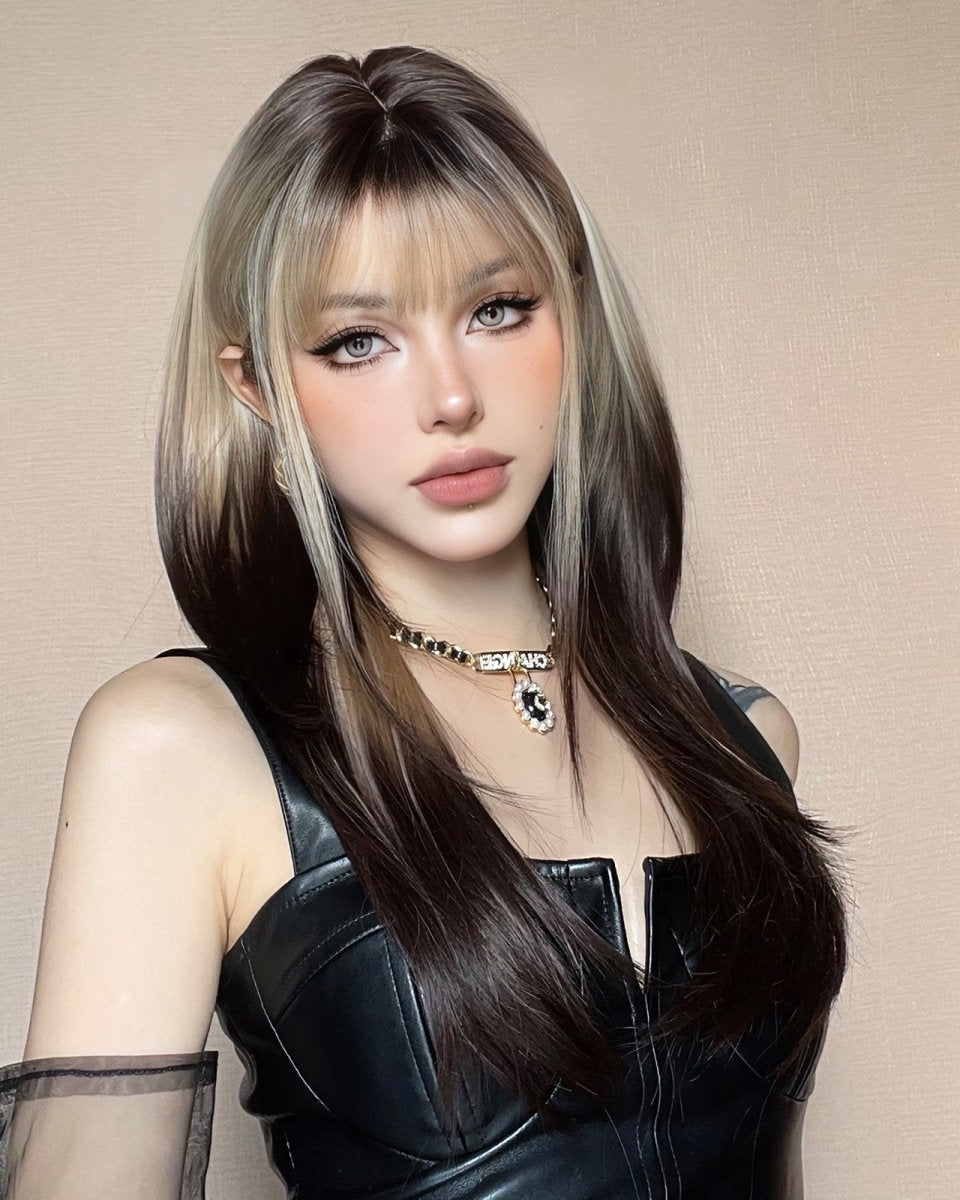 Black and Platinum Blonde Split Wig - MARKETPLACE - Milk & Honey Wigs