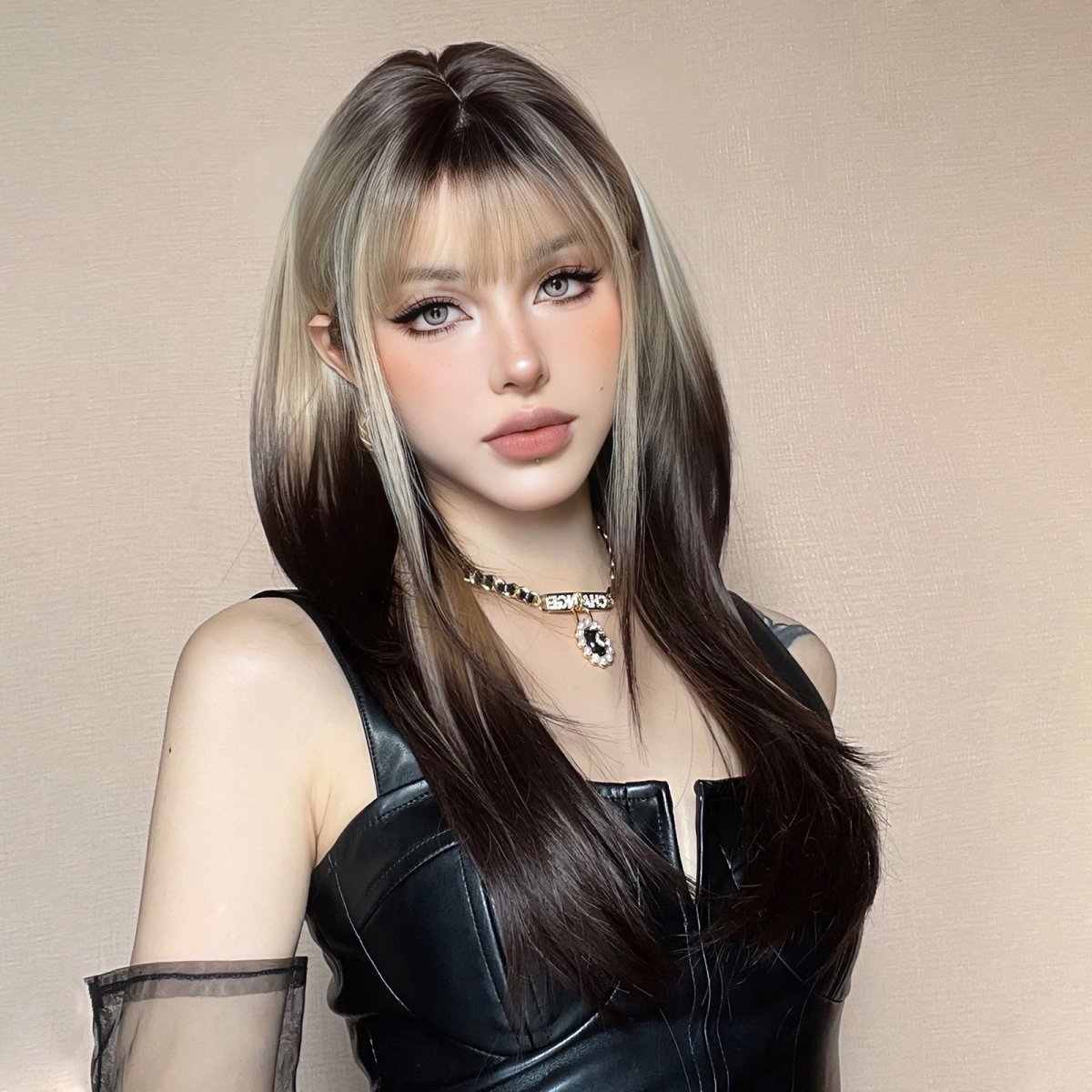 Black and Platinum Blonde Split Wig - MARKETPLACE - Milk & Honey Wigs