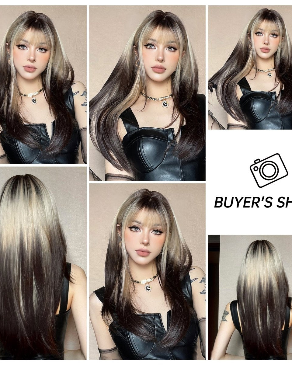 Black and Platinum Blonde Split Wig - MARKETPLACE - Milk & Honey Wigs