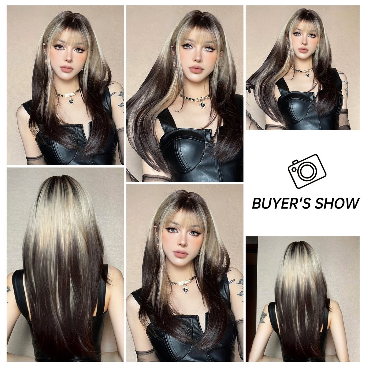 Black and Platinum Blonde Split Wig - MARKETPLACE - Milk & Honey Wigs