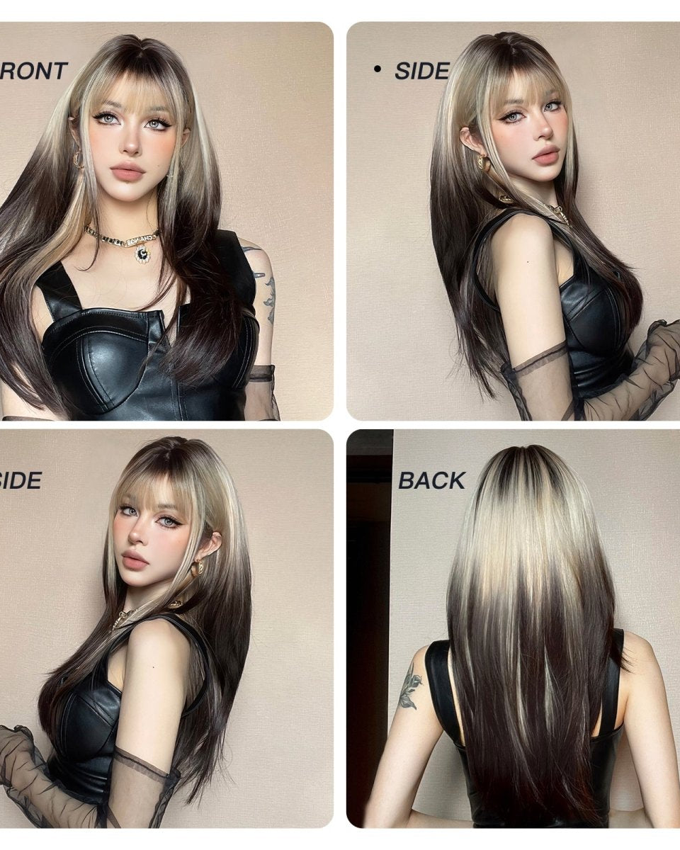 Black and Platinum Blonde Split Wig - MARKETPLACE - Milk & Honey Wigs
