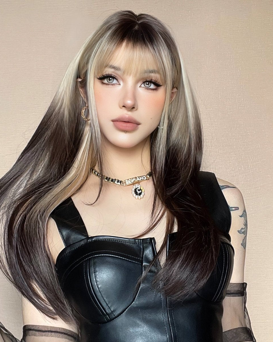 Black and Platinum Blonde Split Wig - MARKETPLACE - Milk & Honey Wigs