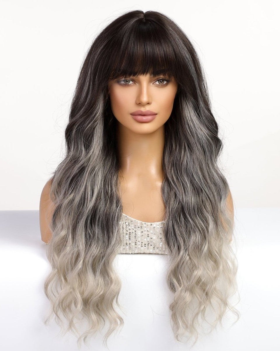 Black to Silver Ombre Wig - MARKETPLACE - Milk & Honey Wigs