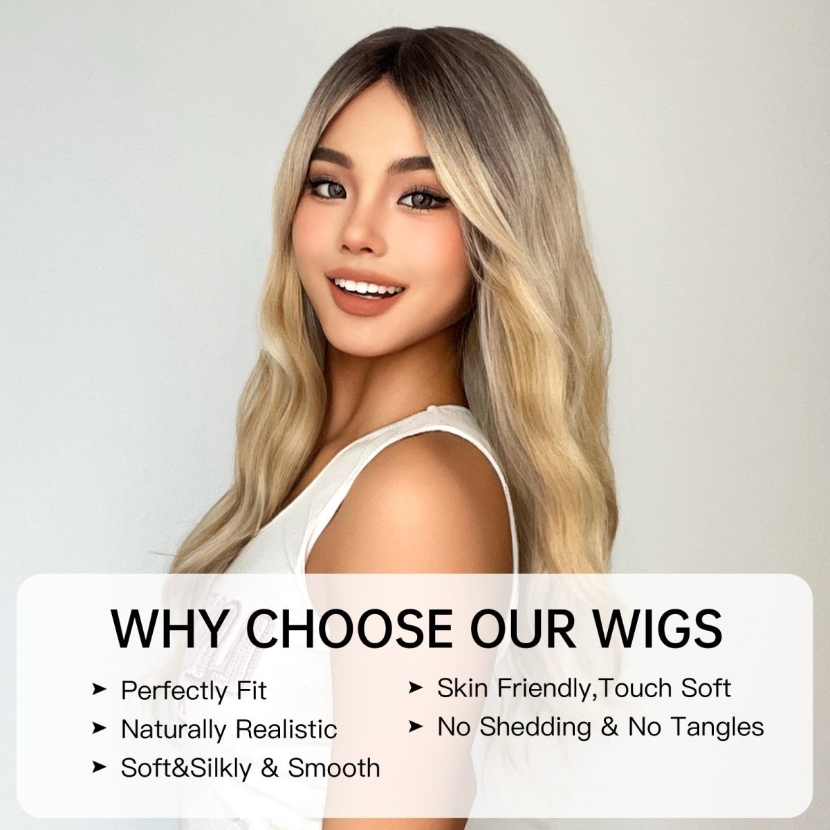 Blonde Ombre Wavy Wig - MARKETPLACE - Milk & Honey Wigs